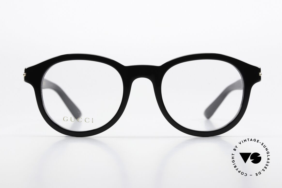 Gucci GG1503O Azetat Und Goldenes Logo, schwarze Azetat-Fassung & goldenes Gucci Logo, Passend für Herren und Damen