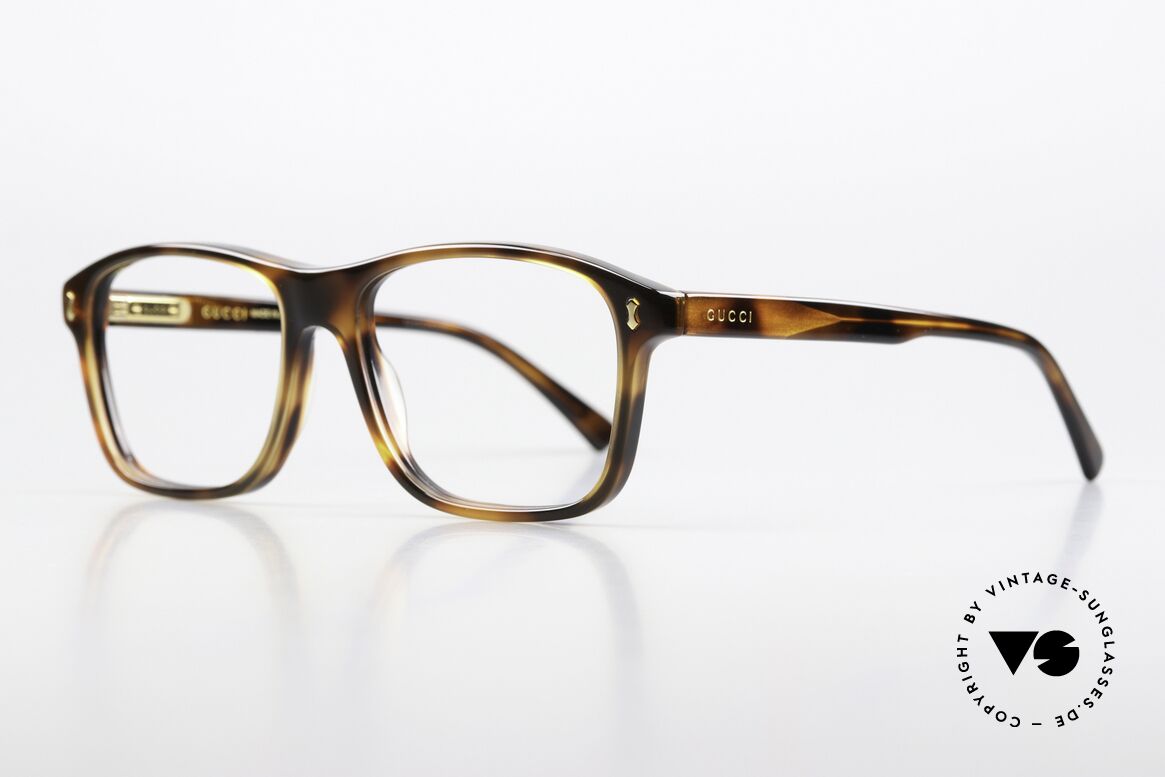Gucci GG1045O Azetatbrille Herren Schildpatt, flexible Federscharniere; klassische Herrenbrille, Passend für Herren