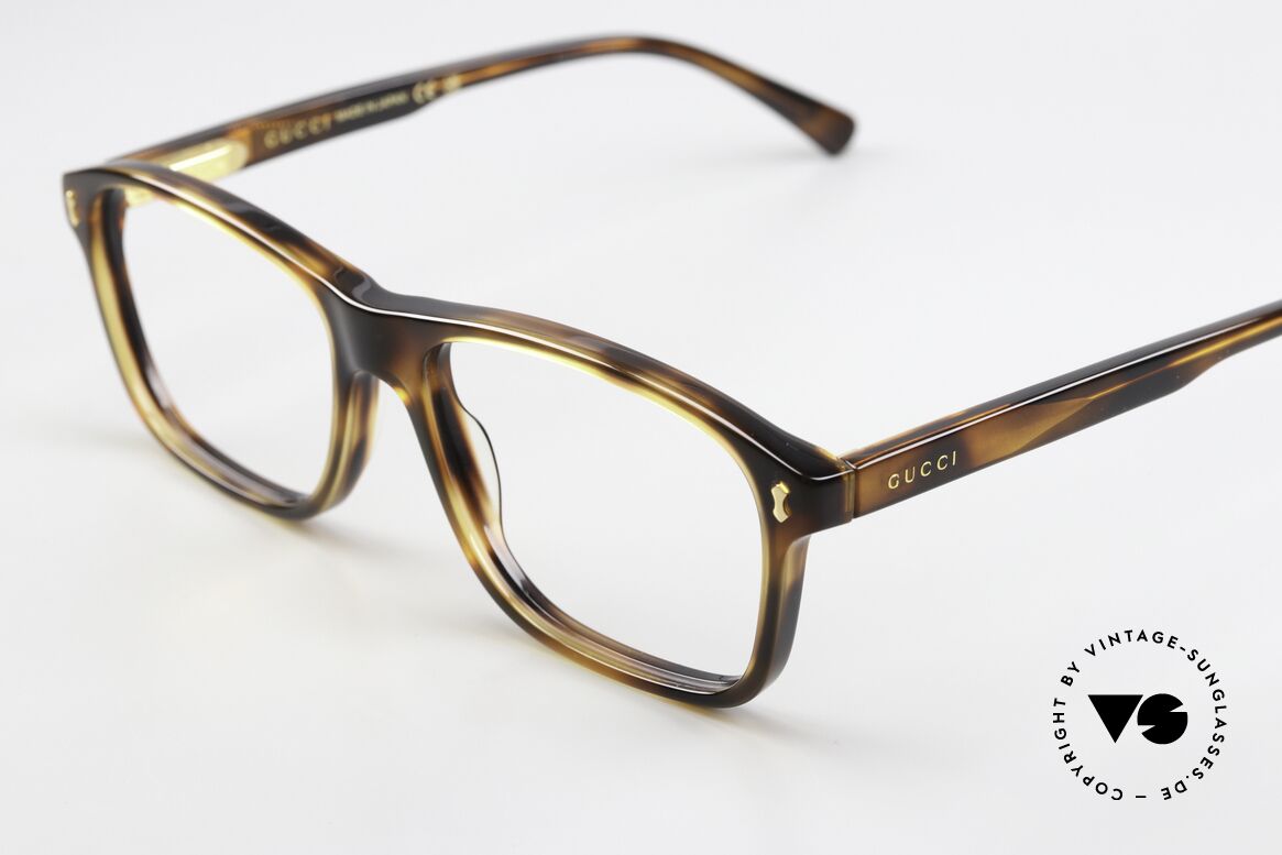Gucci GG1045O Azetatbrille Herren Schildpatt, sehr hochwertiges Brillengestell (made in Japan), Passend für Herren