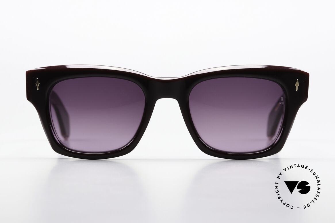 Jacques Marie Mage Dealan Aubergine Rahmenfarbe, eine Hommage an Bob Dylan und seine Sonnenbrille, Passend für Herren
