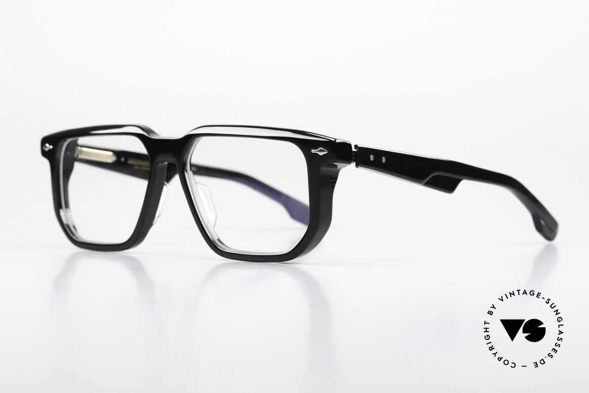 Jacques Marie Mage Saburo Designerbrille Eckig Schwarz, eckige Brille, Farbe: schwarz / gold, in Größe 54-16, Passend für Herren