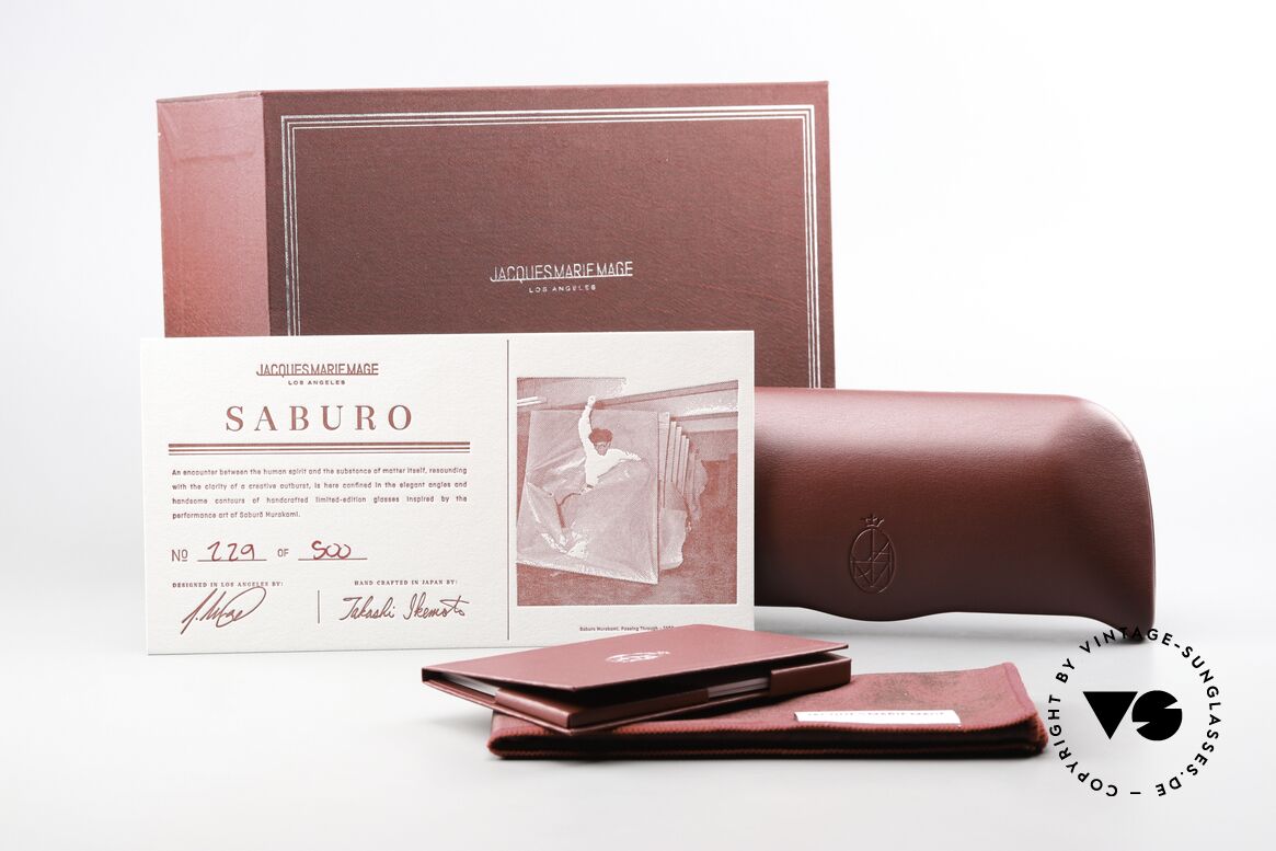 Jacques Marie Mage Saburo Designerbrille Eckig Schwarz, Größe: medium, Passend für Herren