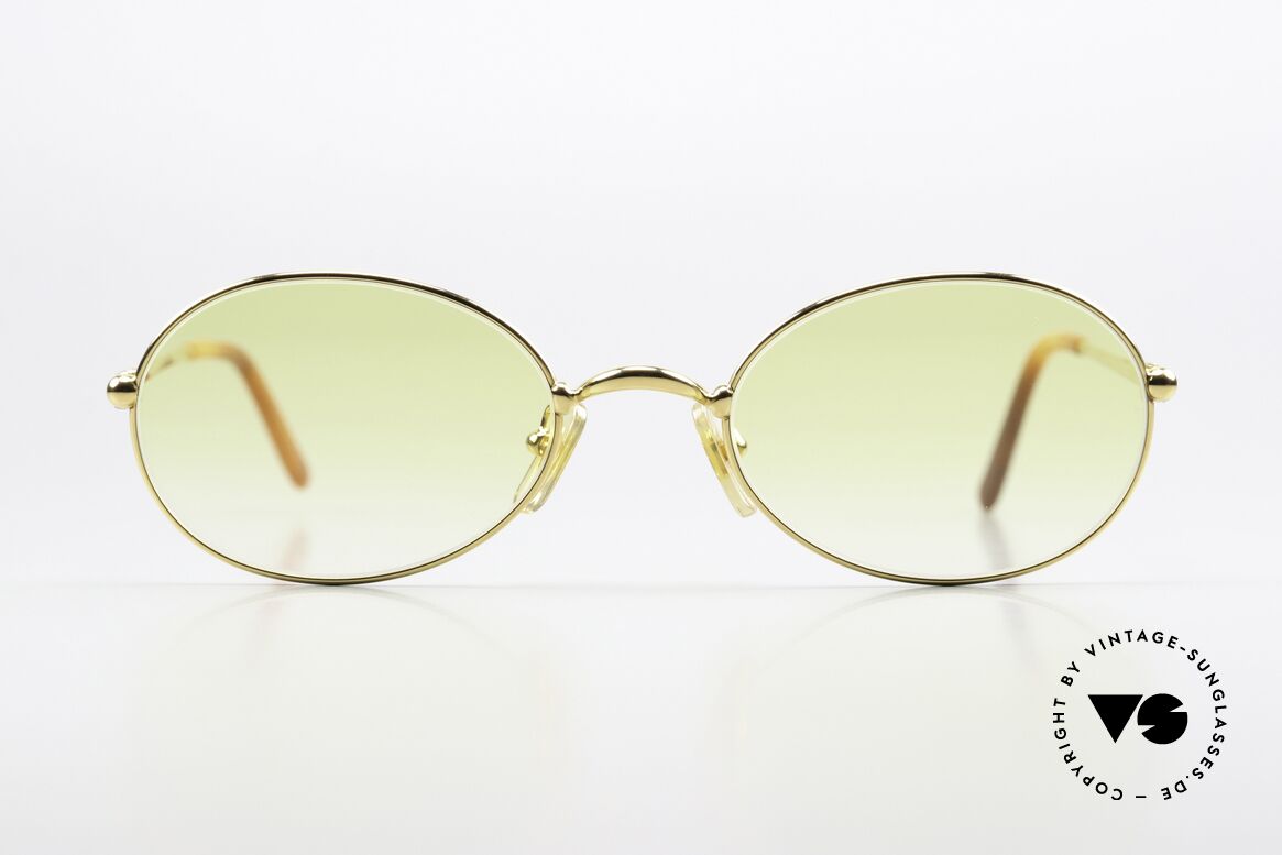 Cartier Saturne - L Ovale 90er Luxus Sonnenbrille, Modell aus der feinen 'Thin Rim' Collection von Cartier, Passend für Herren und Damen