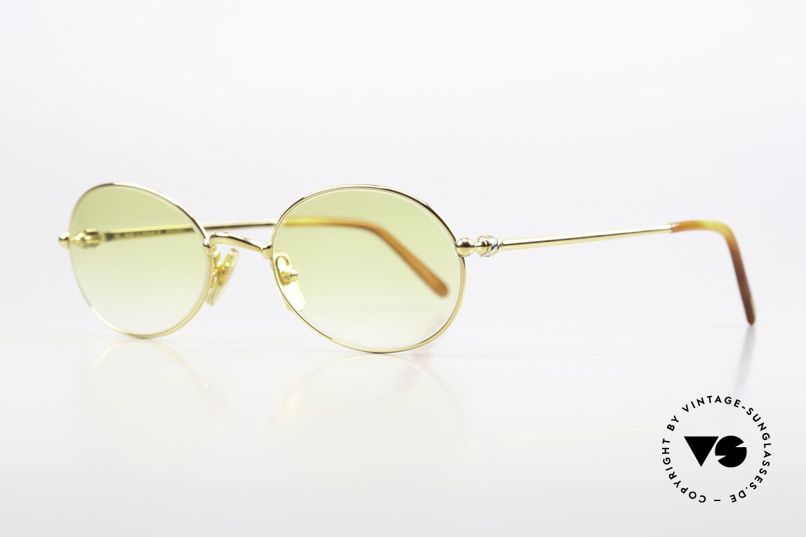 Cartier Saturne - L Ovale 90er Luxus Sonnenbrille, Saturn = römische Gottheit & Planet d. Sonnensystems, Passend für Herren und Damen