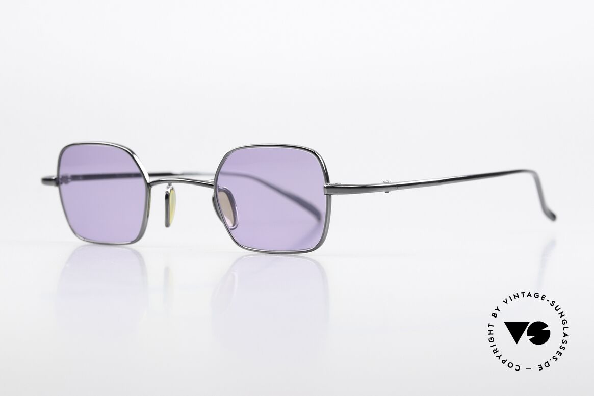 Christian Roth 14004 Pure Titanium Avantgarde, gunmetal Rahmen und violette Sonnengläser; unisex, Passend für Herren und Damen