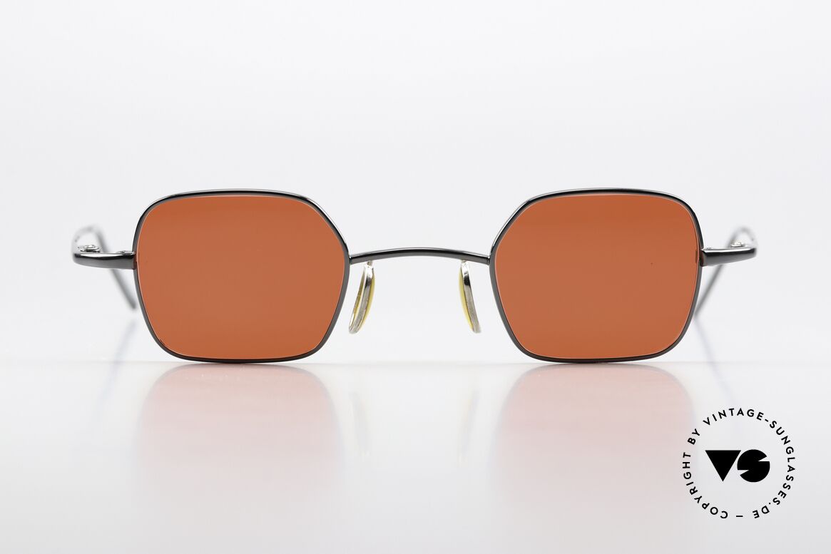 Christian Roth 14004 Designerbrille Blutorange, kleine Titanium-Fassung, Gr. 38/26, made in Japan, Passend für Herren und Damen