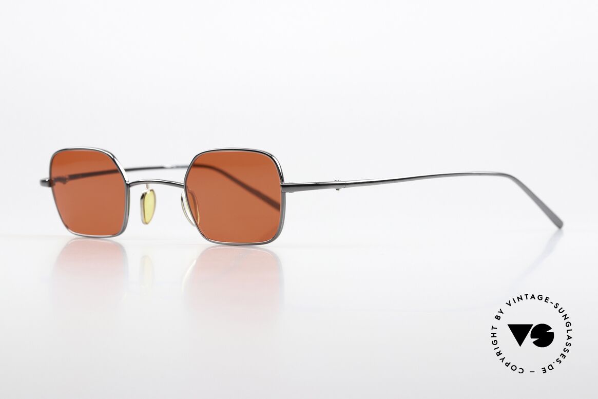 Christian Roth 14004 Designerbrille Blutorange, gunmetal Rahmen mit Sonnengläsern in Blutorange, Passend für Herren und Damen
