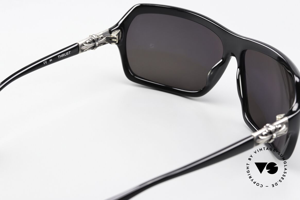 Chrome Hearts Thrust Biker Brille Sterling Silber, entspiegelte Zeiss Sonnengläser mit 100% UV Schutz, Passend für Herren und Damen