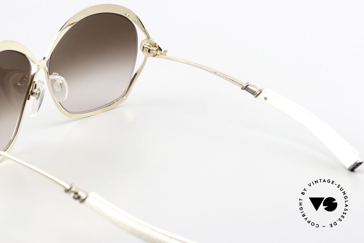 Chrome Hearts Fluffer Weißes Eidechsen Leder, Größe: large, Passend für Damen