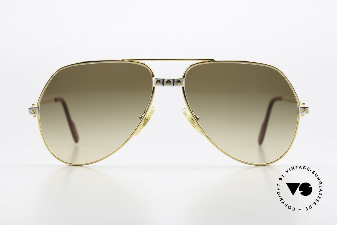 Cartier Vendome Santos - M Aviator Brille Braun Verlauf, Vendome = das berühmteste Brillendesign von CARTIER, Passend für Herren und Damen