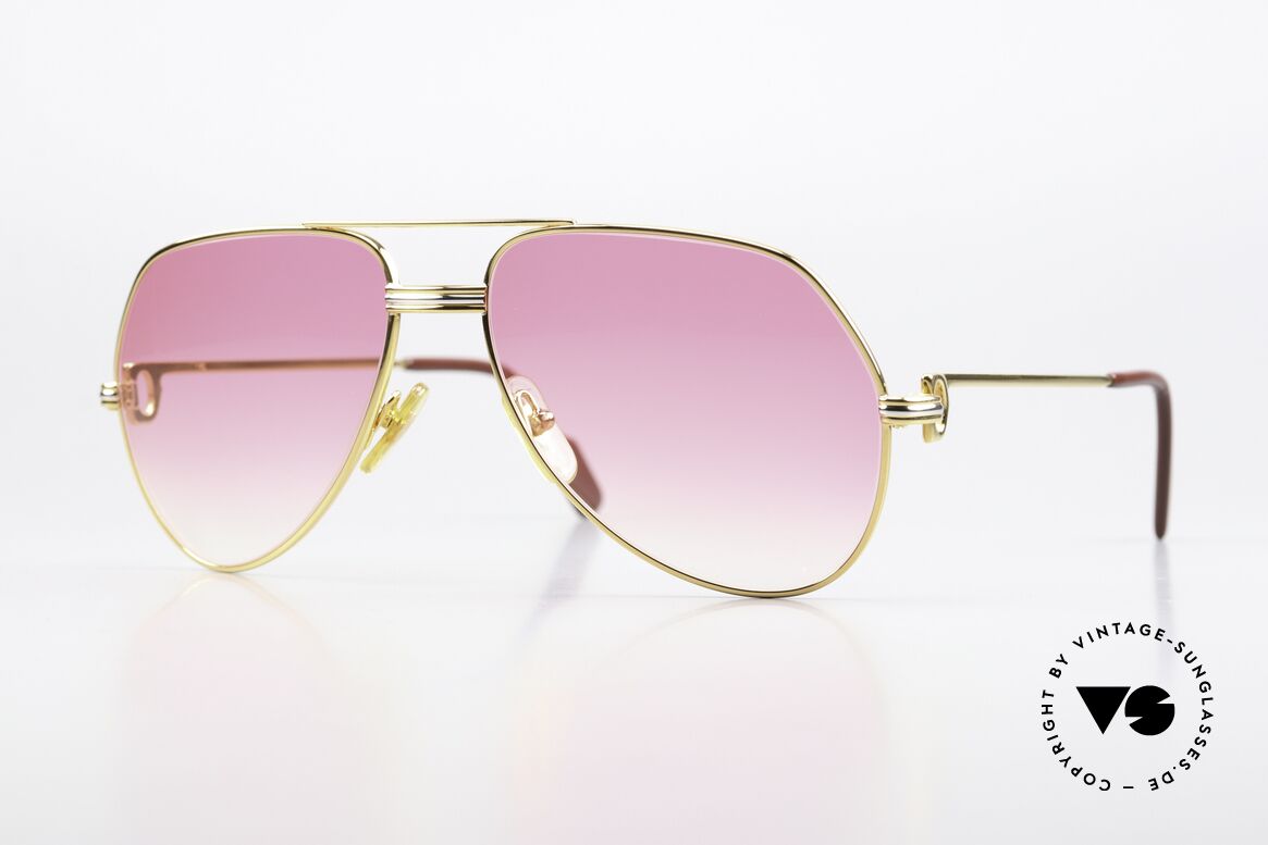 Cartier Vendome LC - M Aviator Brille Pink Verlauf, Vendome = das berühmteste Brillendesign von CARTIER, Passend für Herren und Damen