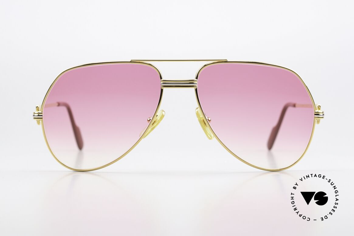 Cartier Vendome LC - M Aviator Brille Pink Verlauf, wurde 1983 veröffentlicht und dann bis 1997 produziert, Passend für Herren und Damen
