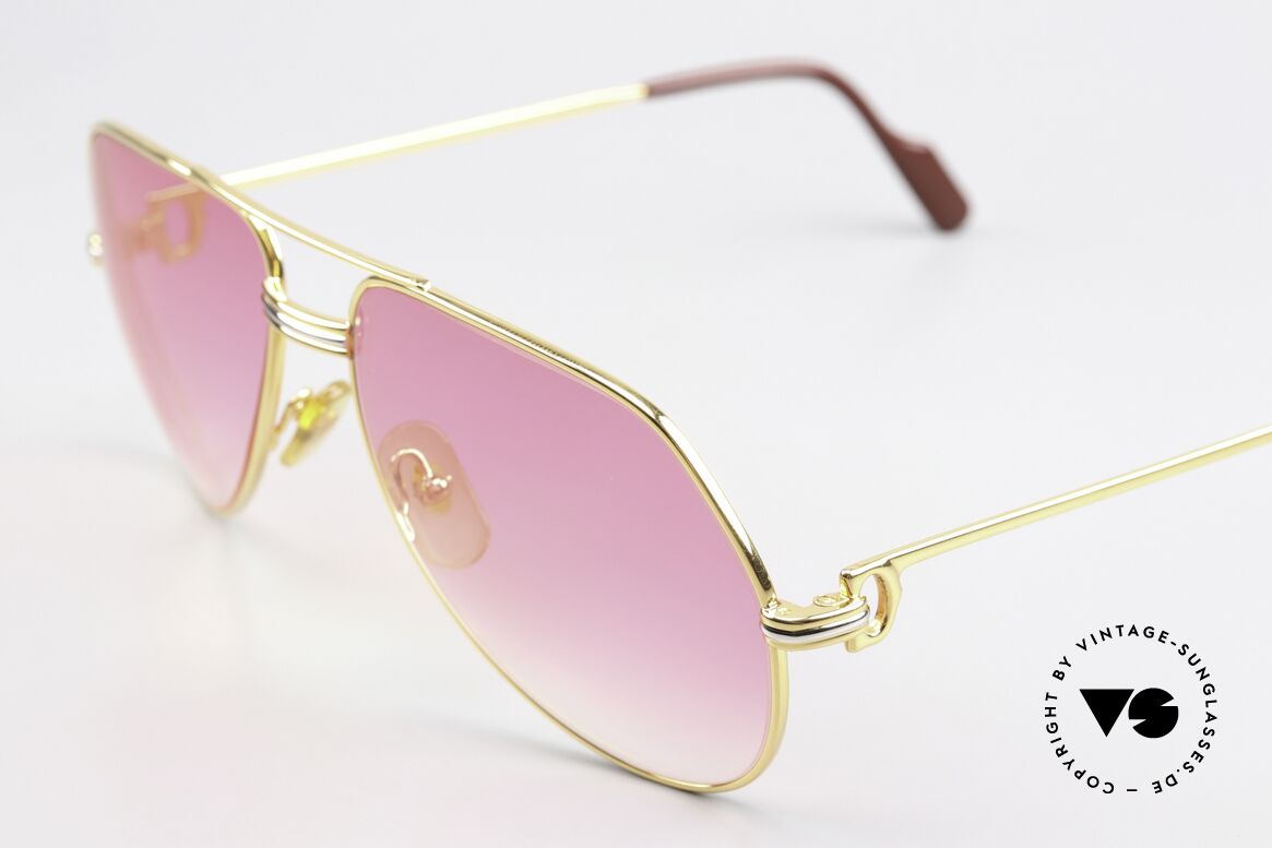 Cartier Vendome LC - M Aviator Brille Pink Verlauf, originelle, neue Sonnengläser (pink-Verlauf), 100% UV, Passend für Herren und Damen