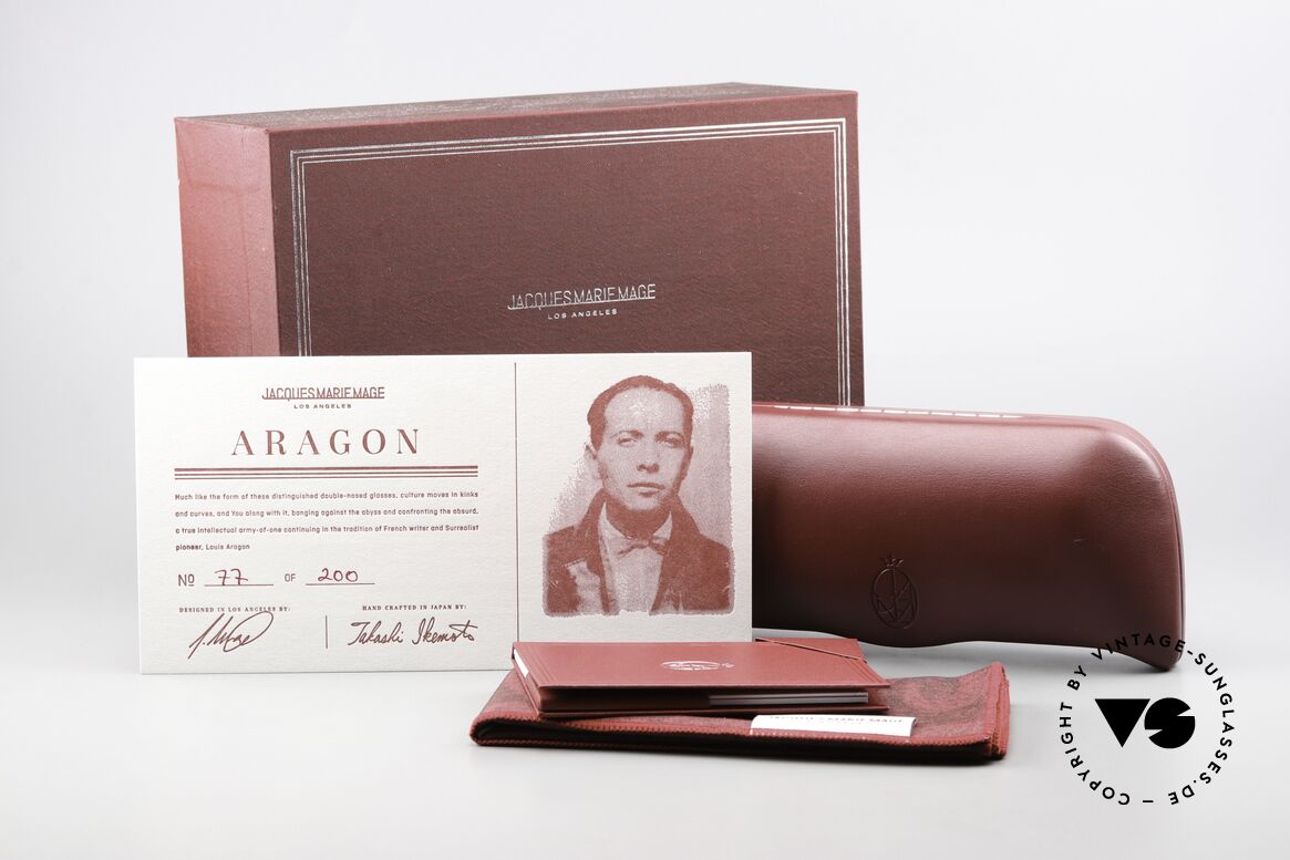 Jacques Marie Mage Aragon Dichter Titan Sonnenbrille, Größe: large, Passend für Herren und Damen