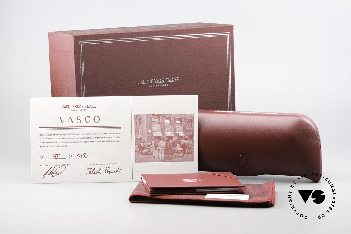 Jacques Marie Mage Vasco Eckige Luxusbrille Herren, Größe: large, Passend für Herren