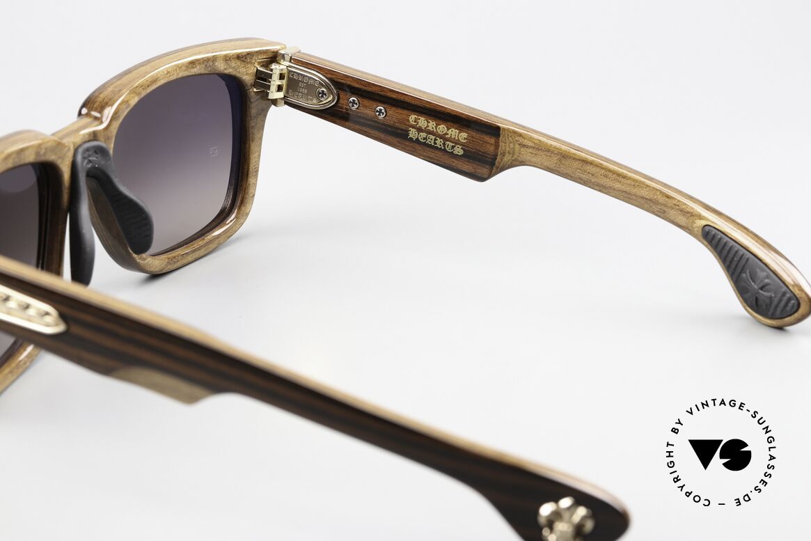 Chrome Hearts Lilith Edelholz Brille 18KT Gold, Größe: medium, Passend für Herren und Damen