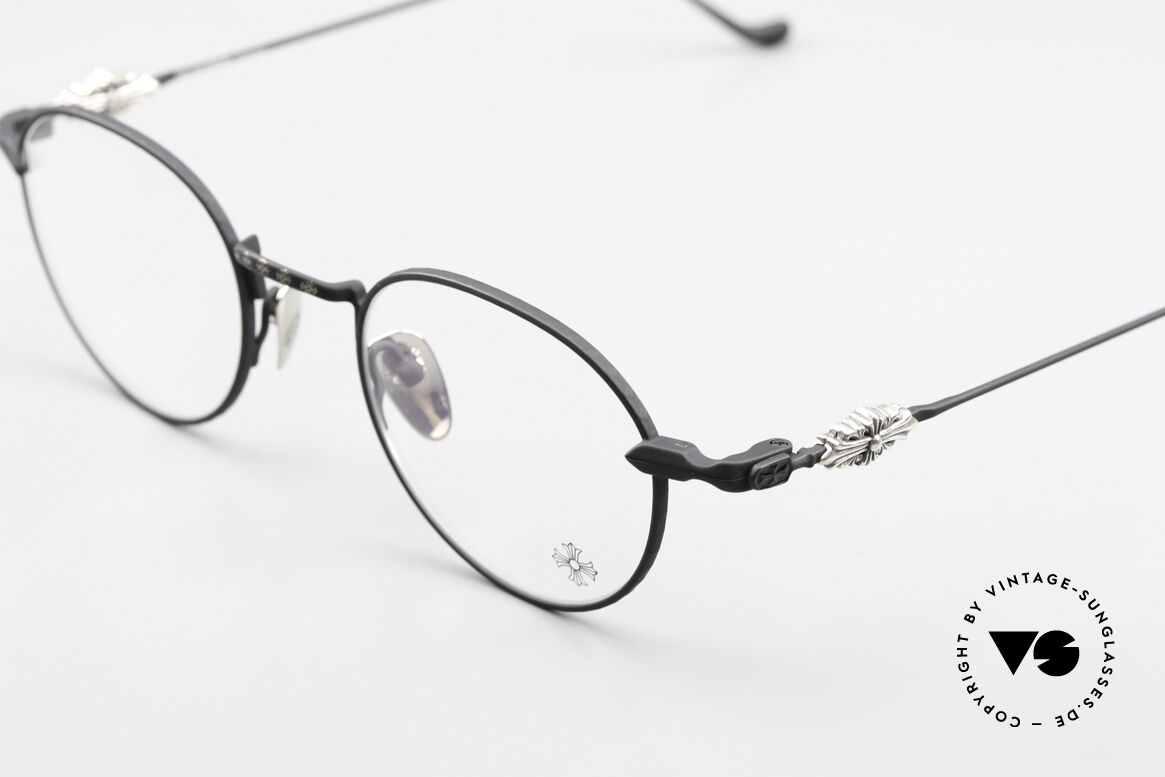 Chrome Hearts Vagidictorian III Pantobrille In Mattschwarz, herausragende Handwerkskunst; made in Japan, Passend für Herren und Damen