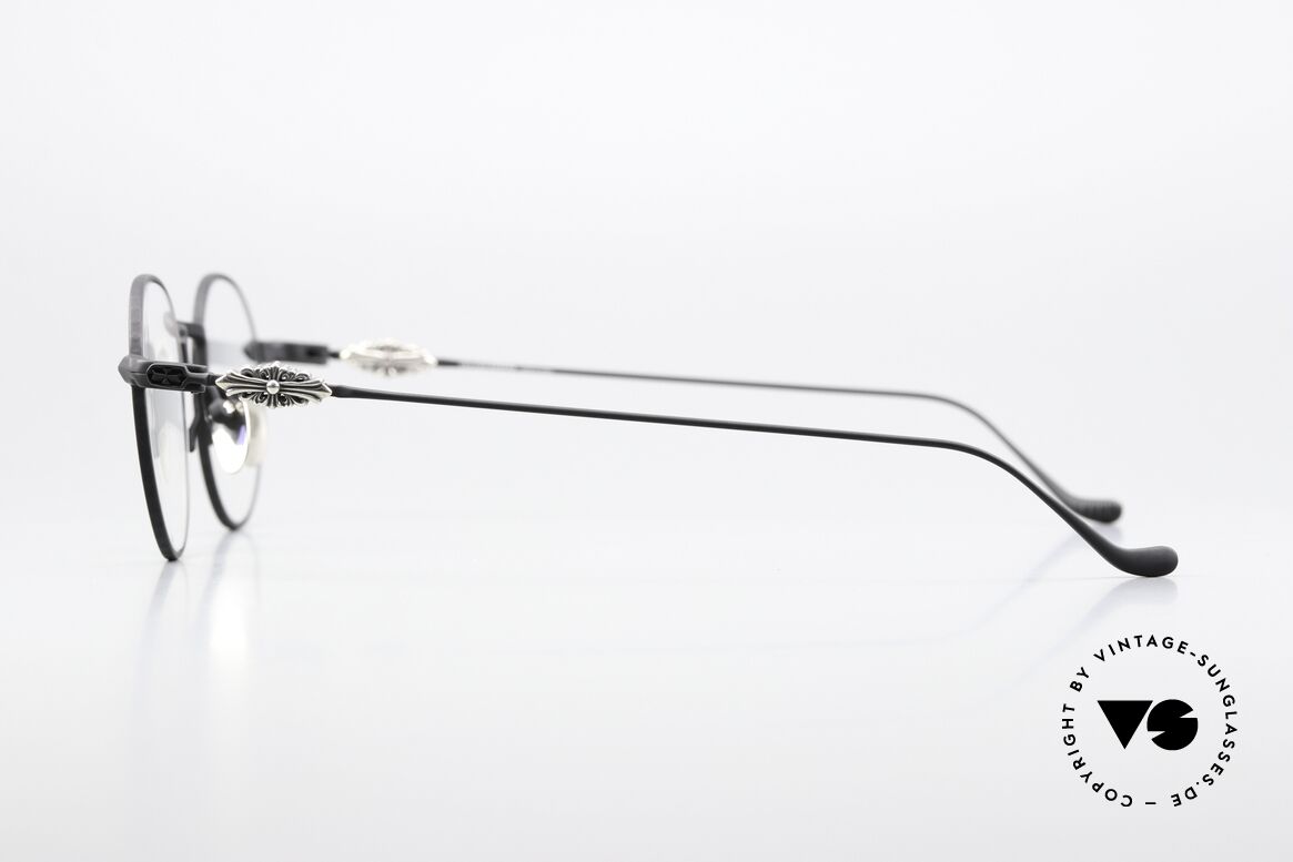 Chrome Hearts Vagidictorian III Pantobrille In Mattschwarz, mit den typischen CHROME HEARTS Insignien, Passend für Herren und Damen