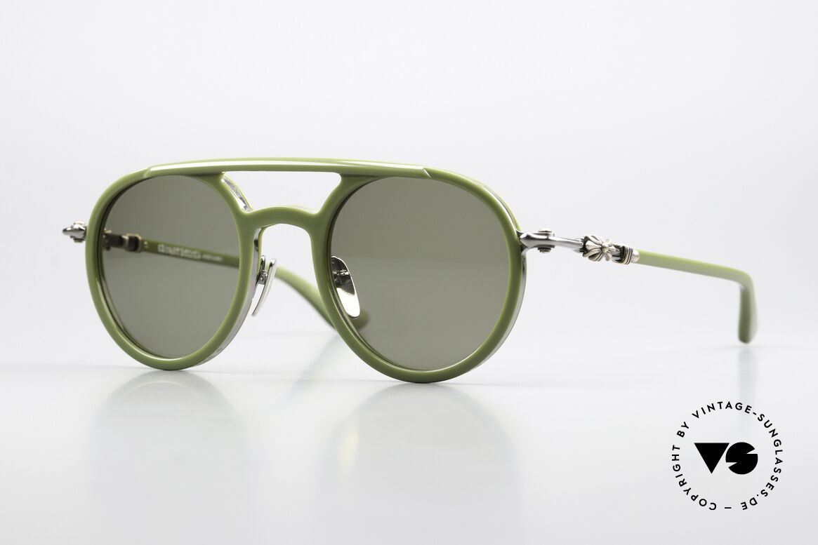 Chrome Hearts Loveboat Aviator Sonnenbrille Matcha, CHROME HEARTS Sonnenbrille, LOVEBOAT, Passend für Herren und Damen