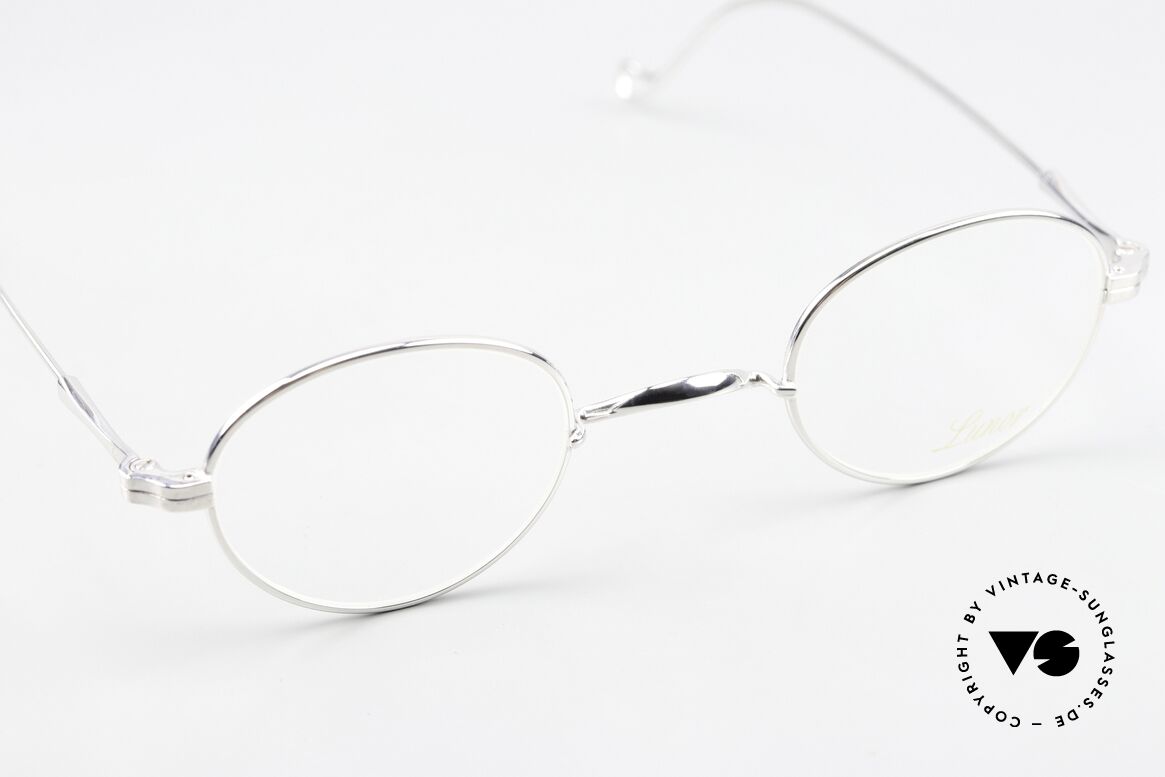 Lunor II 20 Brille Platin Plattiert Small, altes, ungetragenes LUNOR Original von circa 2009, Passend für Herren und Damen