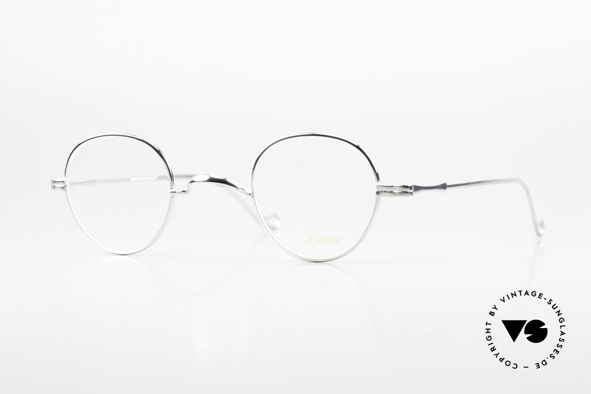 Lunor II 15 Alte Panto Brille Platinum, vintage Brille im Panto-Design der LUNOR II Serie, Passend für Herren und Damen