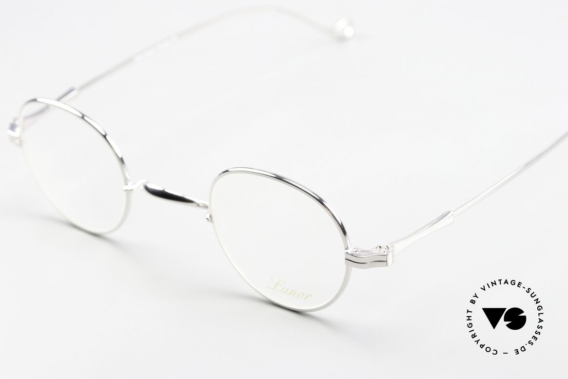 Lunor II 15 Alte Panto Brille Platinum, Brillen-Design in Anlehnung an frühere Jahrhunderte, Passend für Herren und Damen