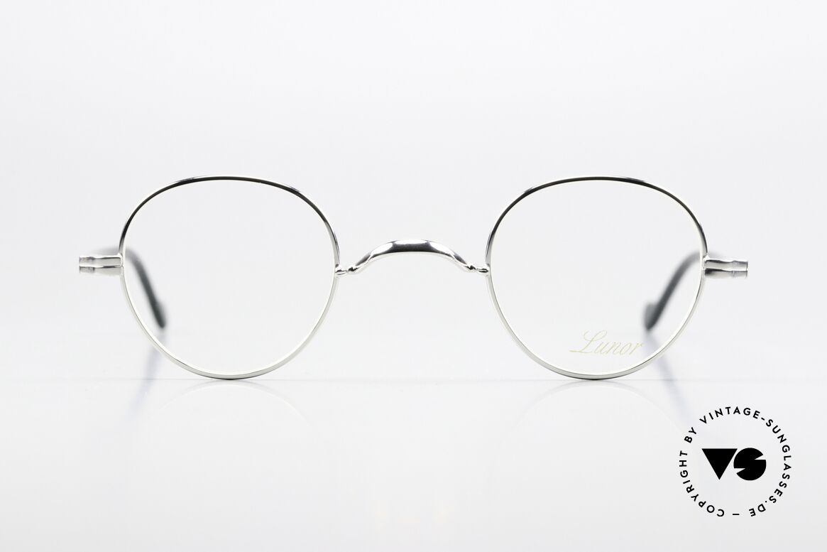 Lunor II A 15 Platinbrille Mit Azetatbügeln, platin-plattierte Vollrandbrille (made in Germany), Passend für Herren und Damen