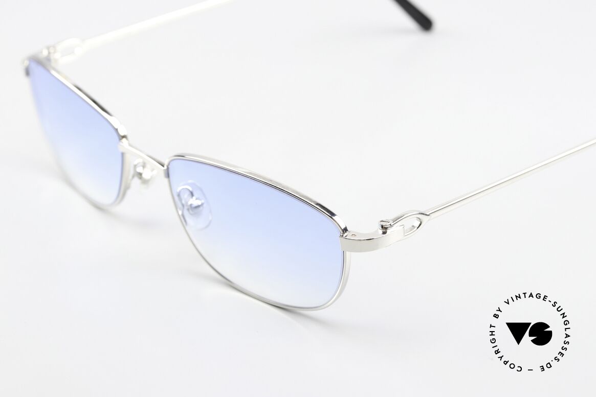 Cartier Whisper Sonnenbrille Platin Glänzend, CARTIER Katalog-Bezeichnung: Whisper T8100882, Passend für Herren und Damen