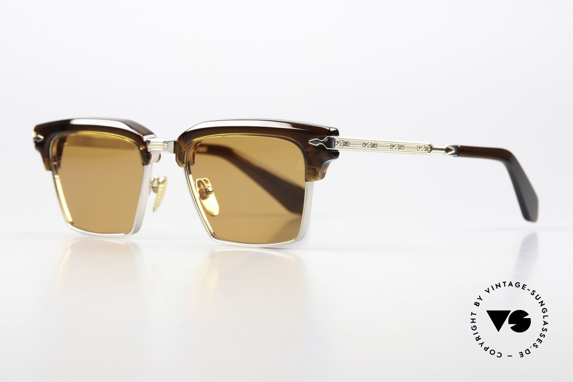 Jacques Marie Mage Alin Kombibrille Titan & Azetat, Color Code: Zoltar (silber-gold-braun), Größe 52/19, Passend für Herren