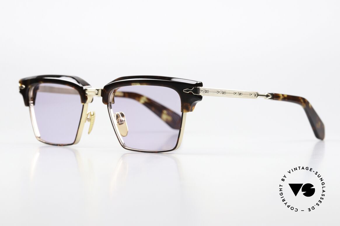 Jacques Marie Mage Alin Herrensonnenbrille Eckig, Color Code: Dark Havana / Lavender, in Größe 52/19, Passend für Herren