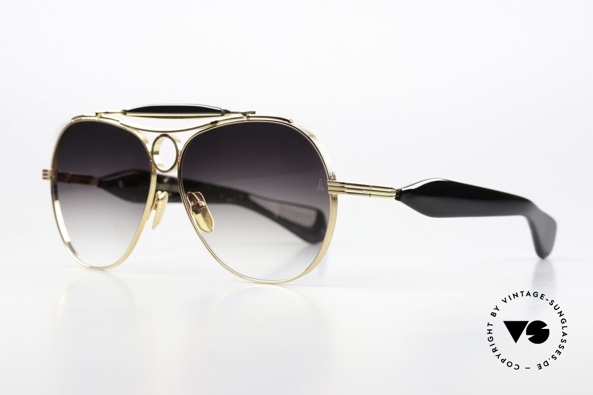 Jacques Marie Mage Aspen Aviatorbrille Shooter Style, inspiriert von der Ray-Ban Shooter und dem Ski-Ort, Passend für Herren