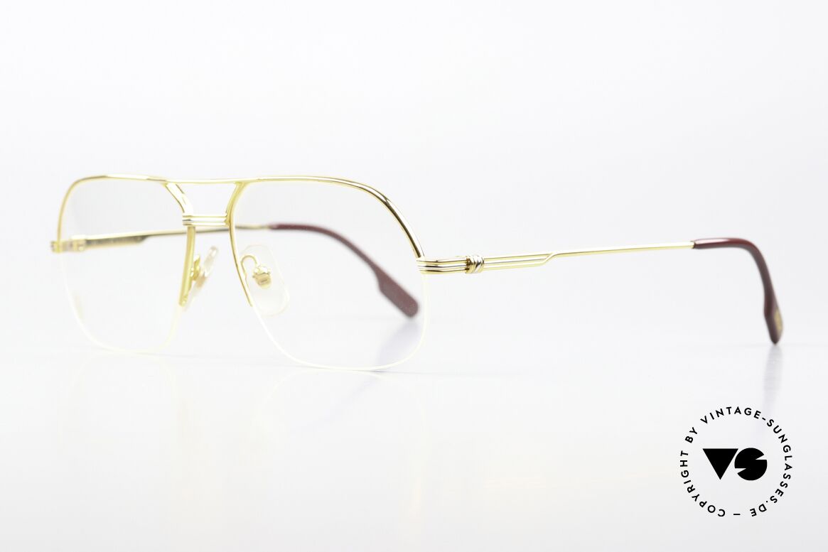 Cartier Orsay Halbrand Luxus Herrenbrille, 22kt vergoldet (wie alle Cartier vintage Modelle), Passend für Herren