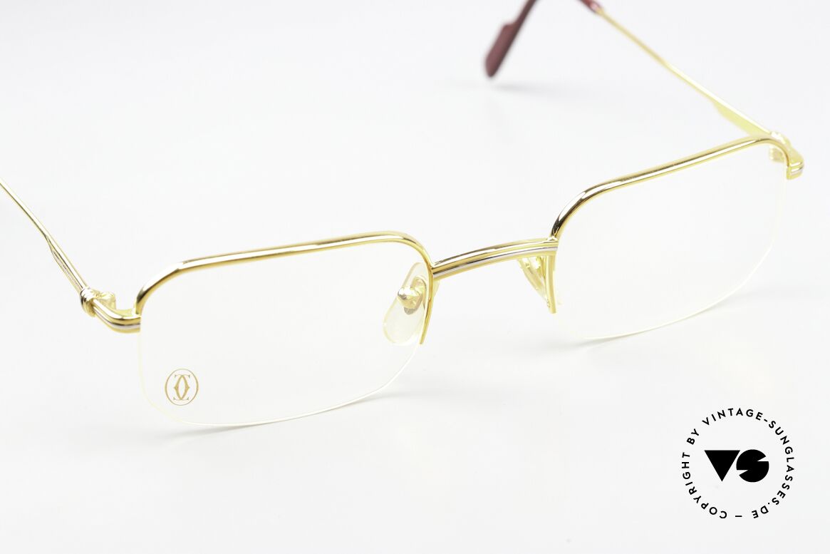 Cartier Broadway - M 1990er Originalbrille Eckig, KEINE RETRO Cartier Brille; ein Original von 1999!, Passend für Herren