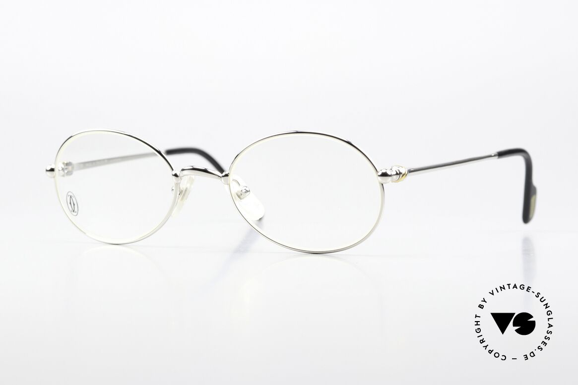 Cartier Saturne - S Ovale 90er Luxusbrille Unisex, ovale Cartier vintage Designer-Brille, Damen & Herren, Passend für Herren und Damen