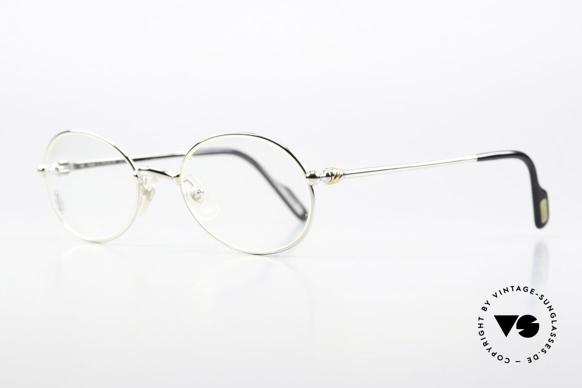 Cartier Saturne - S Ovale 90er Luxusbrille Unisex, Saturn = römische Gottheit & Planet d. Sonnensystems, Passend für Herren und Damen