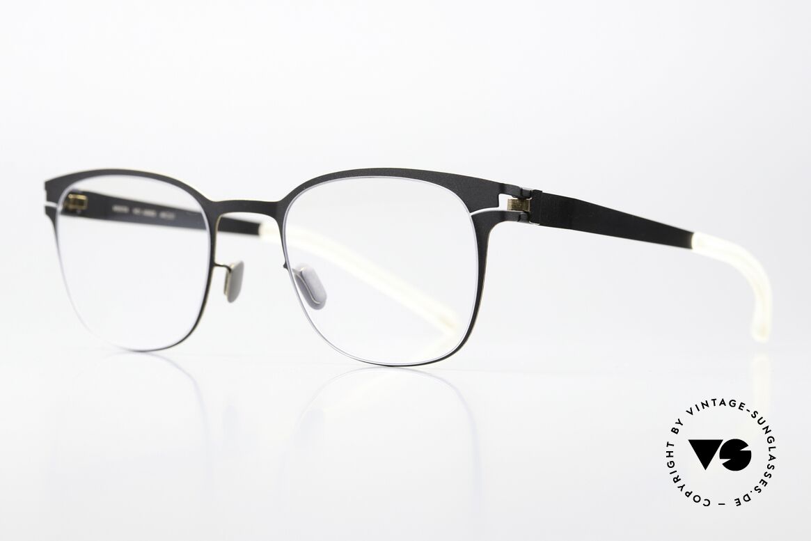 Mykita Agnes Farbcode Black Gold Edges, color 279 "Black/Gold Edges" with clear DEMO lenses, Passend für Damen