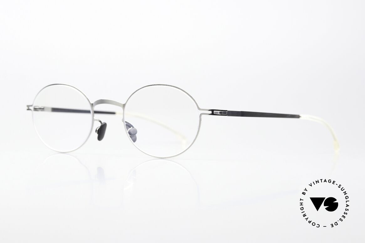 Mykita Aki Ovale Brille Shiny Silver, color 051 "Shiny Silver" (Brille für Damen & Herren), Passend für Herren und Damen