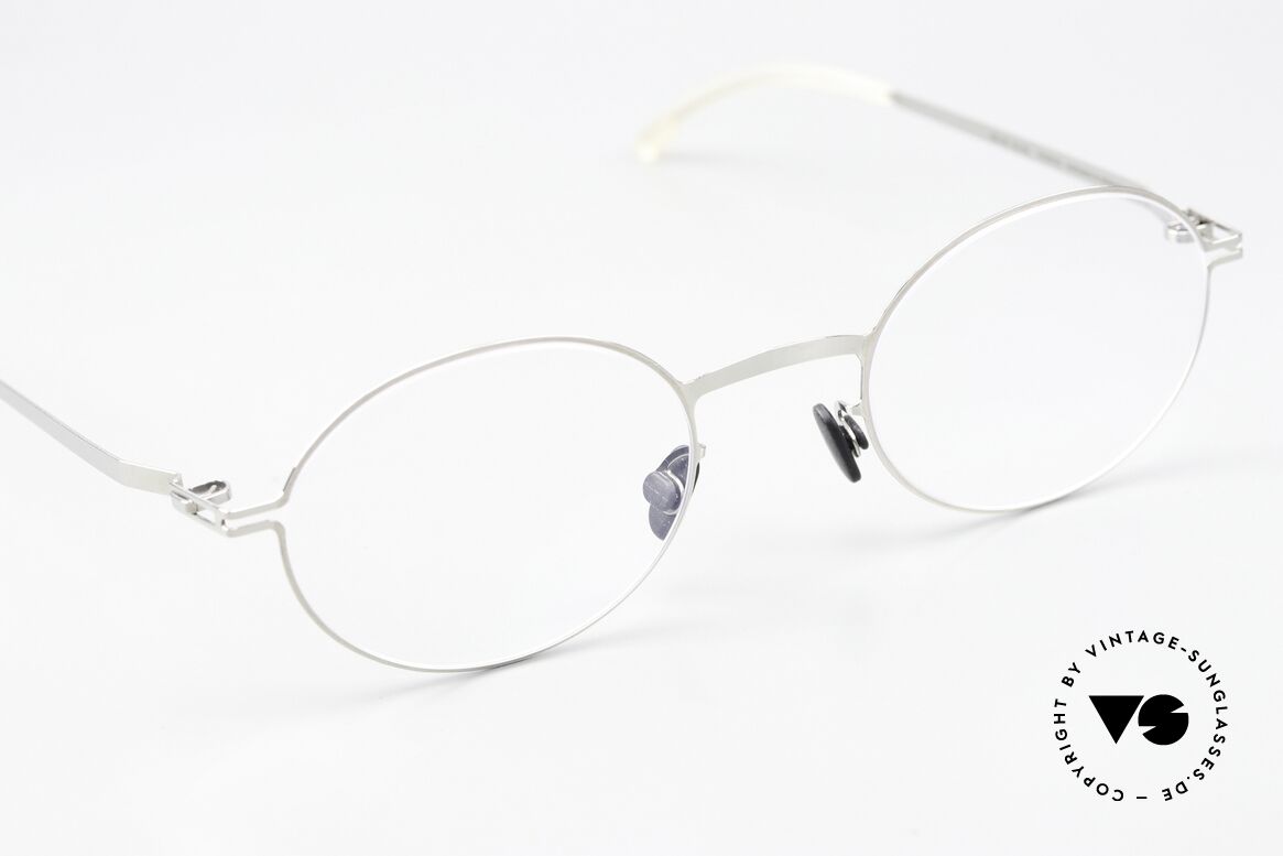 Mykita Aki Ovale Brille Shiny Silver, ungetragenes Modell mit original Mykita Verpackung, Passend für Herren und Damen