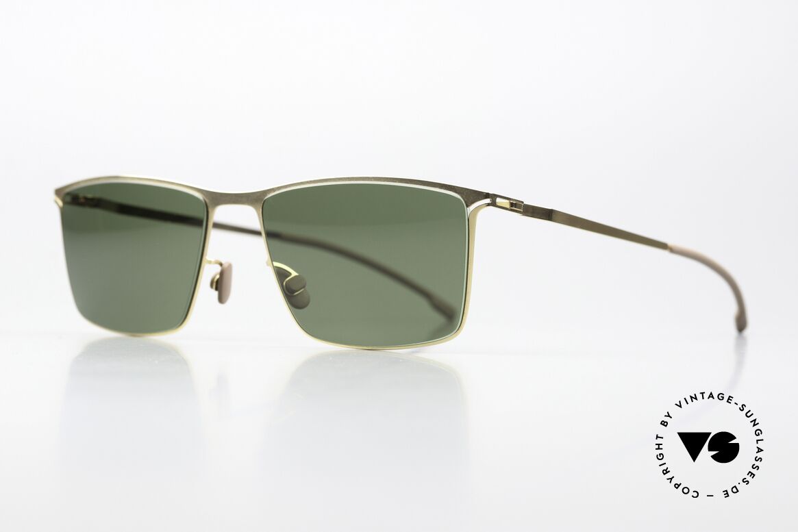 Mykita Alvin Klassische Sonnenbrille Gold, Farbe 013: GOLD, mit polarisierenden Sonnengläsern, Passend für Herren und Damen