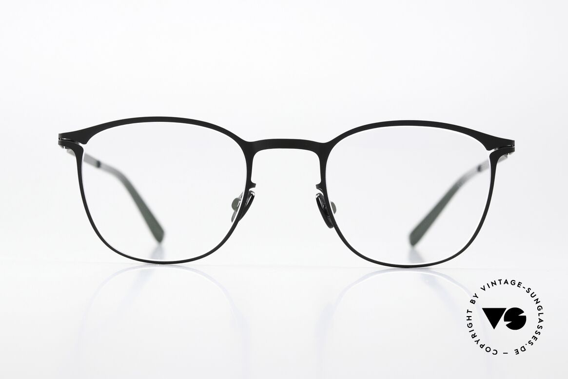 Mykita Ando Metallbrille Klassisch Schwarz, klassische Brille aus der Lite-Kollektion von 2017, Passend für Herren und Damen