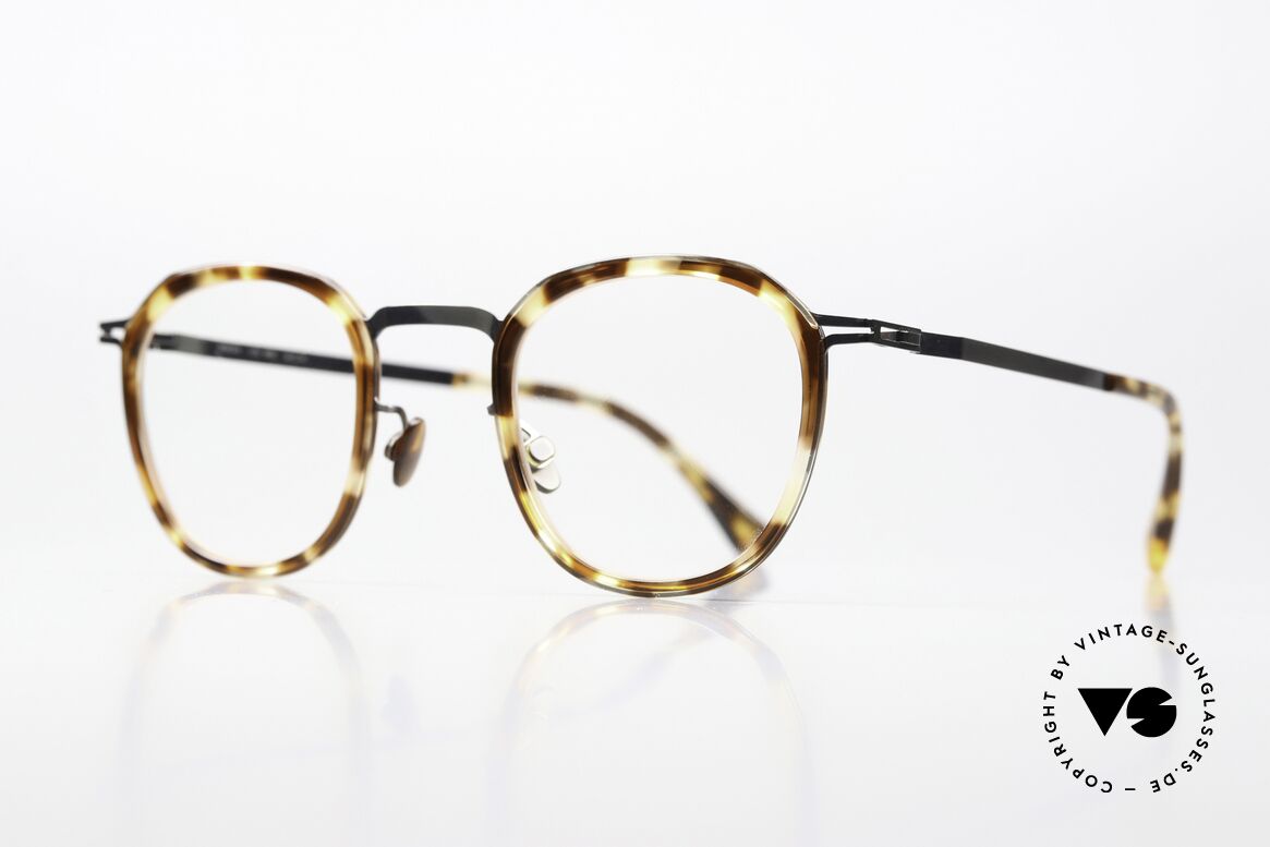 Mykita Birk Lite Acetate Eckig Panto, interessante Farbe: Shiny Graphite / Cocoa Sprinkles, Passend für Herren und Damen