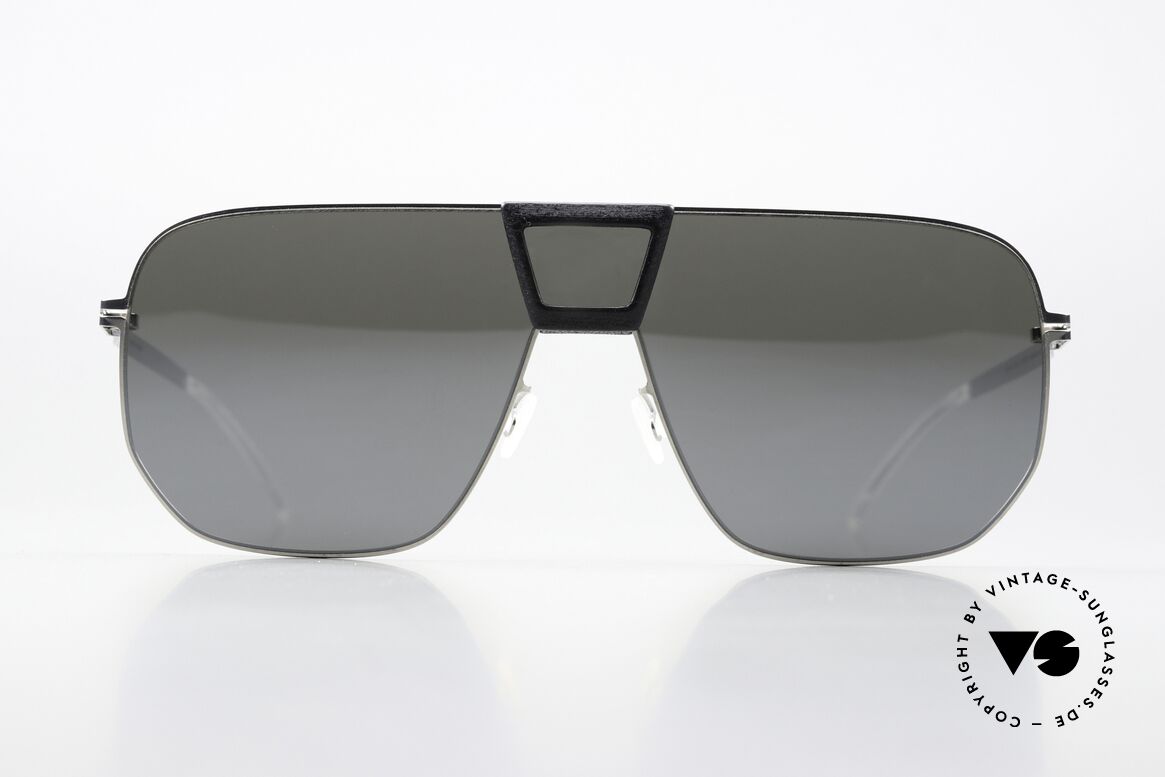 Mykita Mylon Cayenne Black Shiny Silver Flash, Farbcode 351: 'Pitch Black Shiny Silver Flash', Passend für Herren und Damen