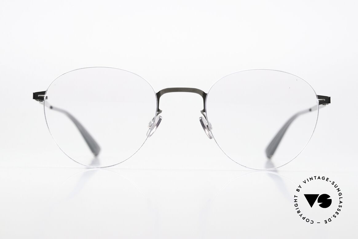 Mykita Eito Shiny Silver / Shiny Graphite, Panto-Brille der LESSRIM-Kollektion von 2015-2019, Passend für Herren und Damen