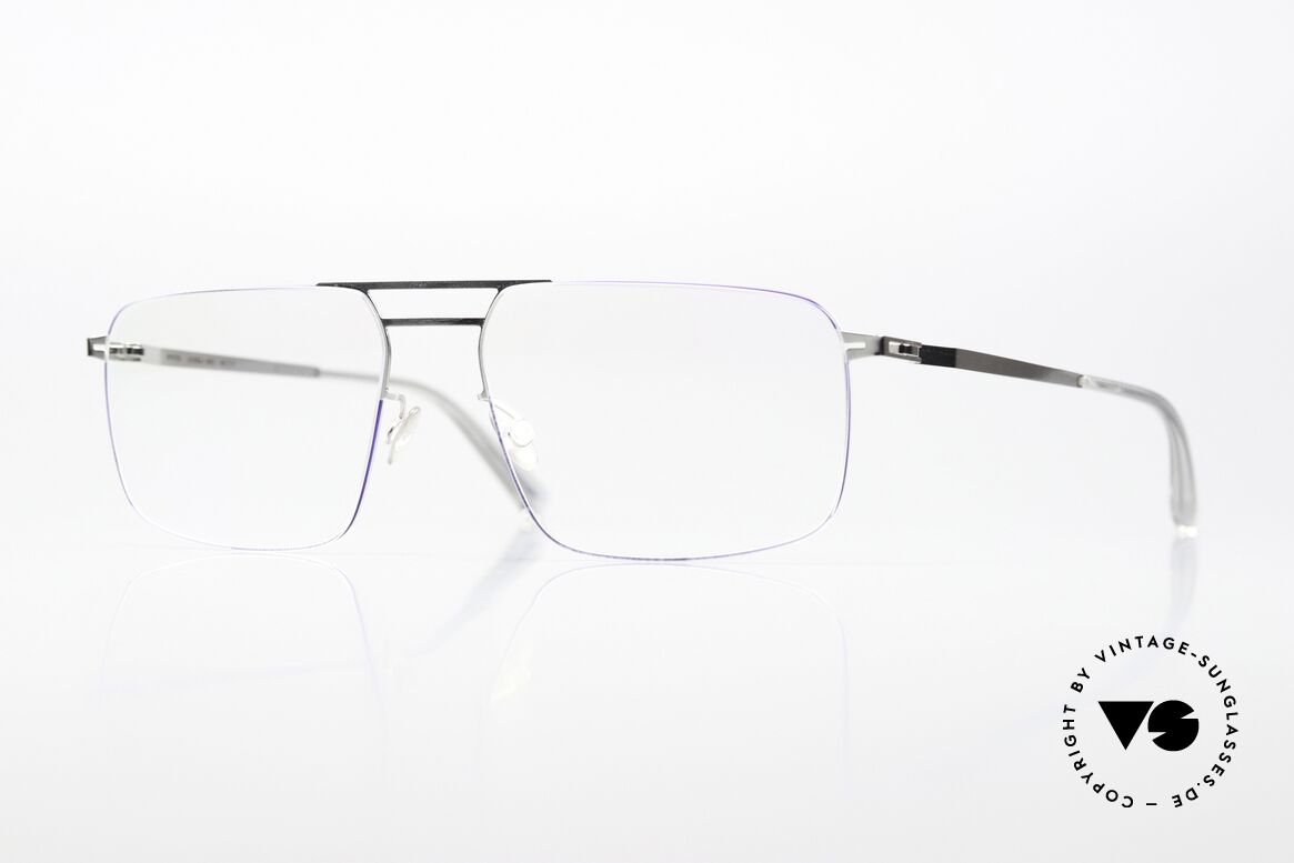 Mykita Hiro Silver / Super Blue Coloring, Mykita Brille, Modell HIRO, Größe 55-17, color 341, Passend für Herren
