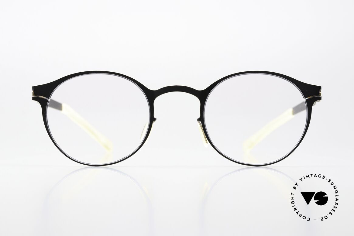 Mykita Isaac Pantobrille Black Gold Edges, Panto-Fassung der NO1 Collection (2017 gefertigt), Passend für Herren und Damen