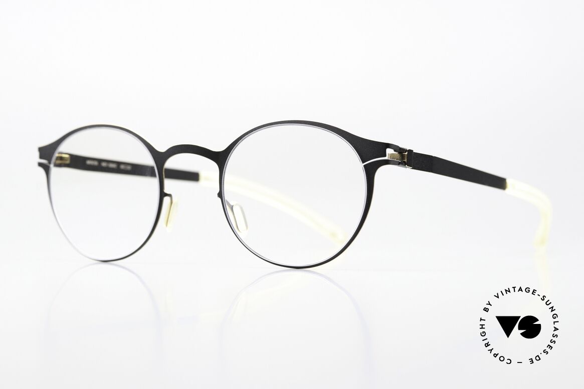 Mykita Isaac Pantobrille Black Gold Edges, color code 279 = "Black / Gold Edges" = Unisexbrille, Passend für Herren und Damen