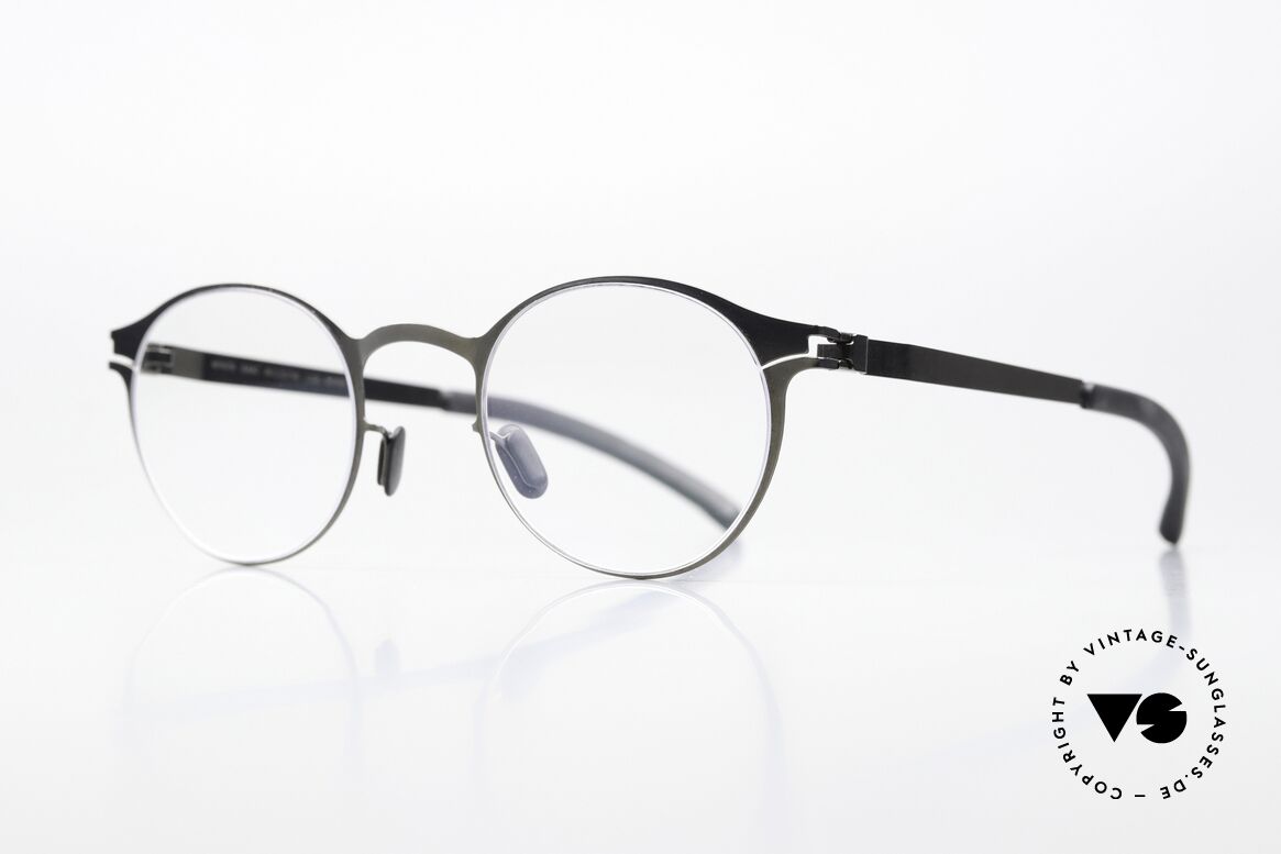 Mykita Isaac Pantobrille Shiny Graphite, color code 232= "Shiny Graphite" = eine Unisexbrille, Passend für Herren und Damen