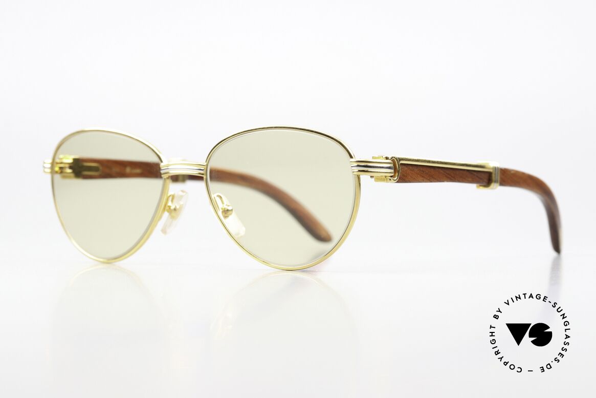 Cartier Auteuil Automatik Mineral Gläser, kostbare Rarität der teuren 'Precious Wood' Serie, Passend für Herren und Damen