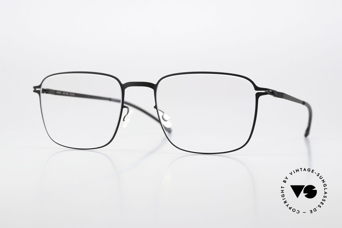 Mykita Iver Brille Eckig Schwarz Metall, Mykita Brille, Modell LITE Iver, Gr. 52-20, col. 002, Passend für Herren und Damen