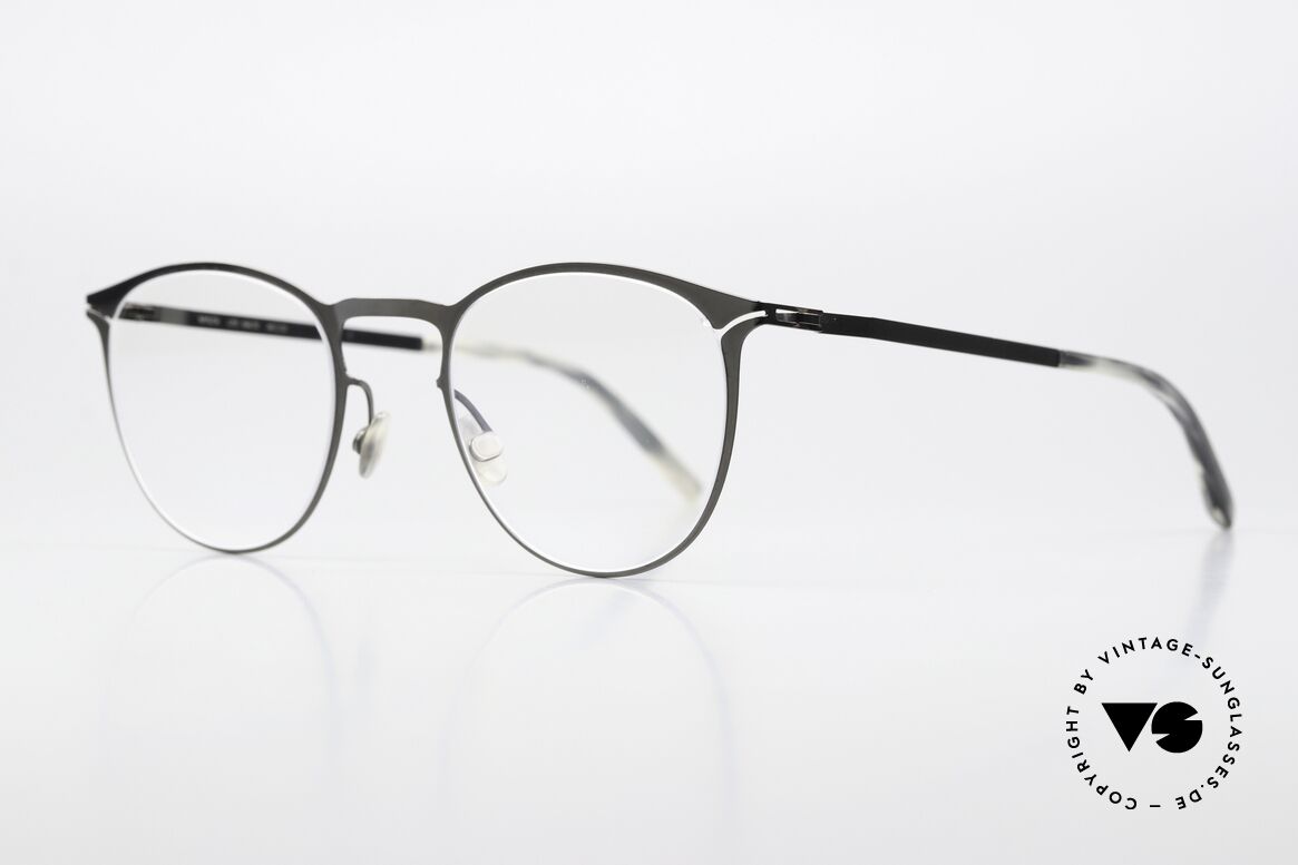 Mykita Malte Pantobrille Shiny Graphite, color 232 = 'Shiny Graphite' (Damen- u. Herrenbrille), Passend für Herren und Damen